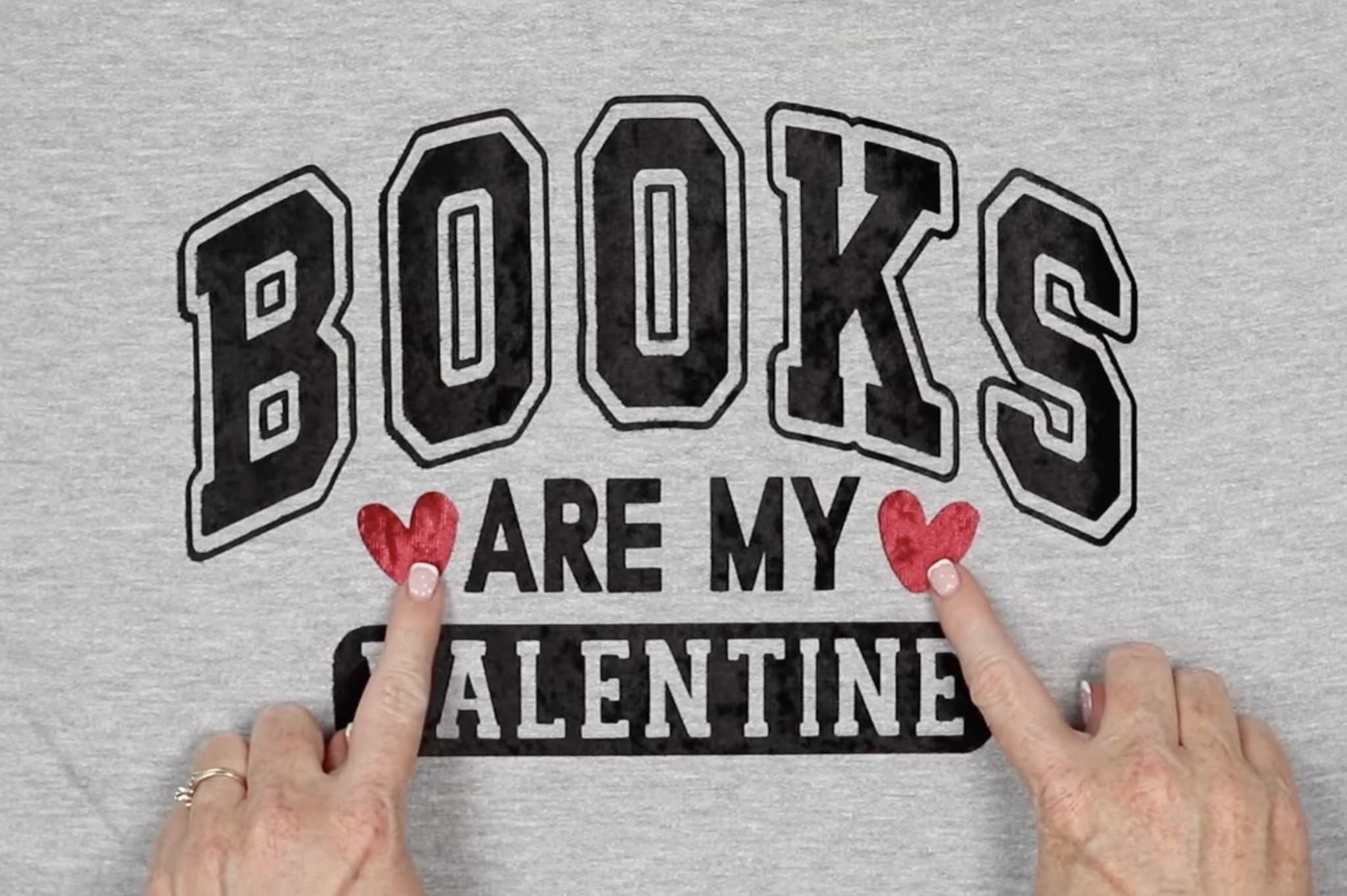 Finished two-layer Lush HTV sweatshirt.