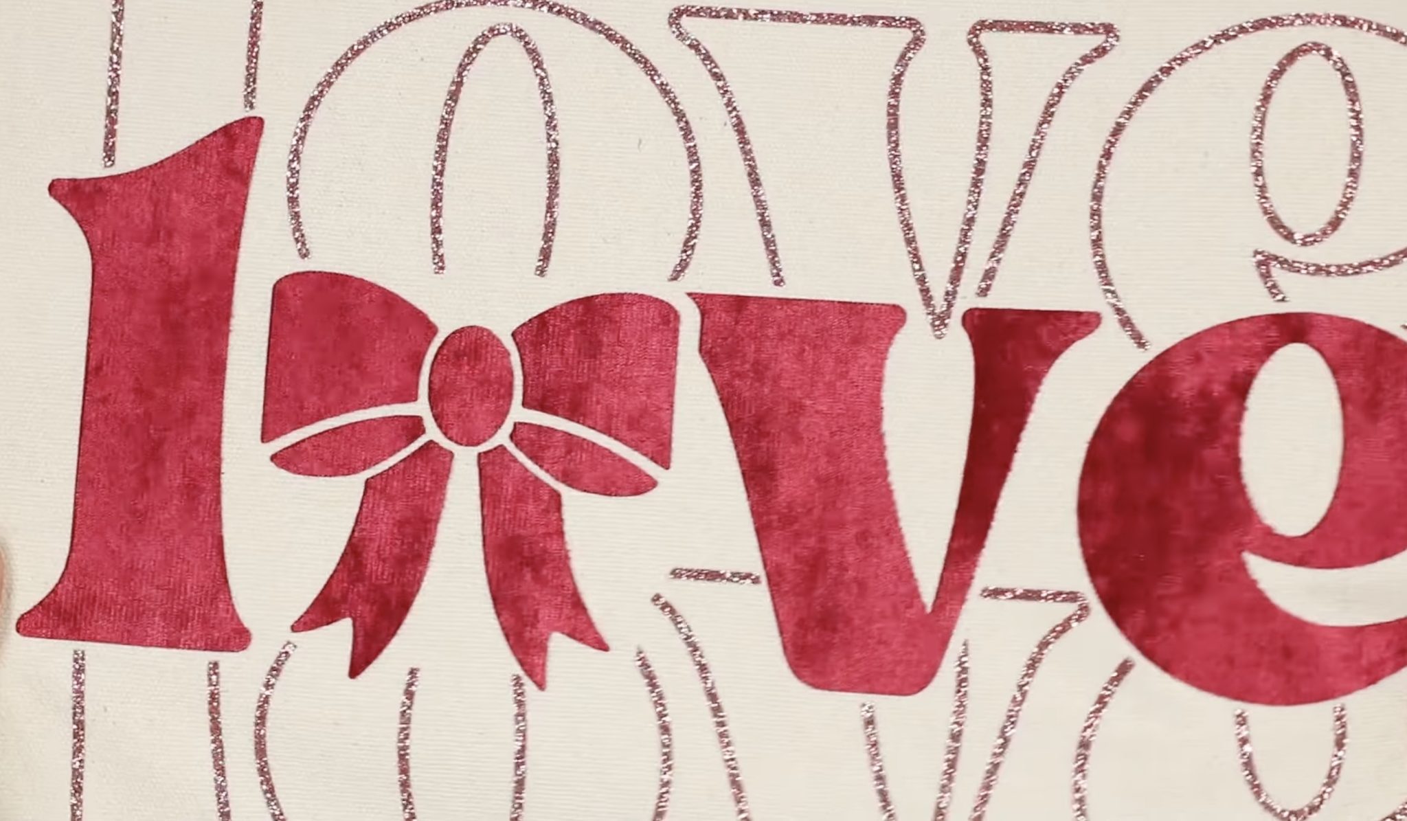 love design out of lush htv with glitter htv accents