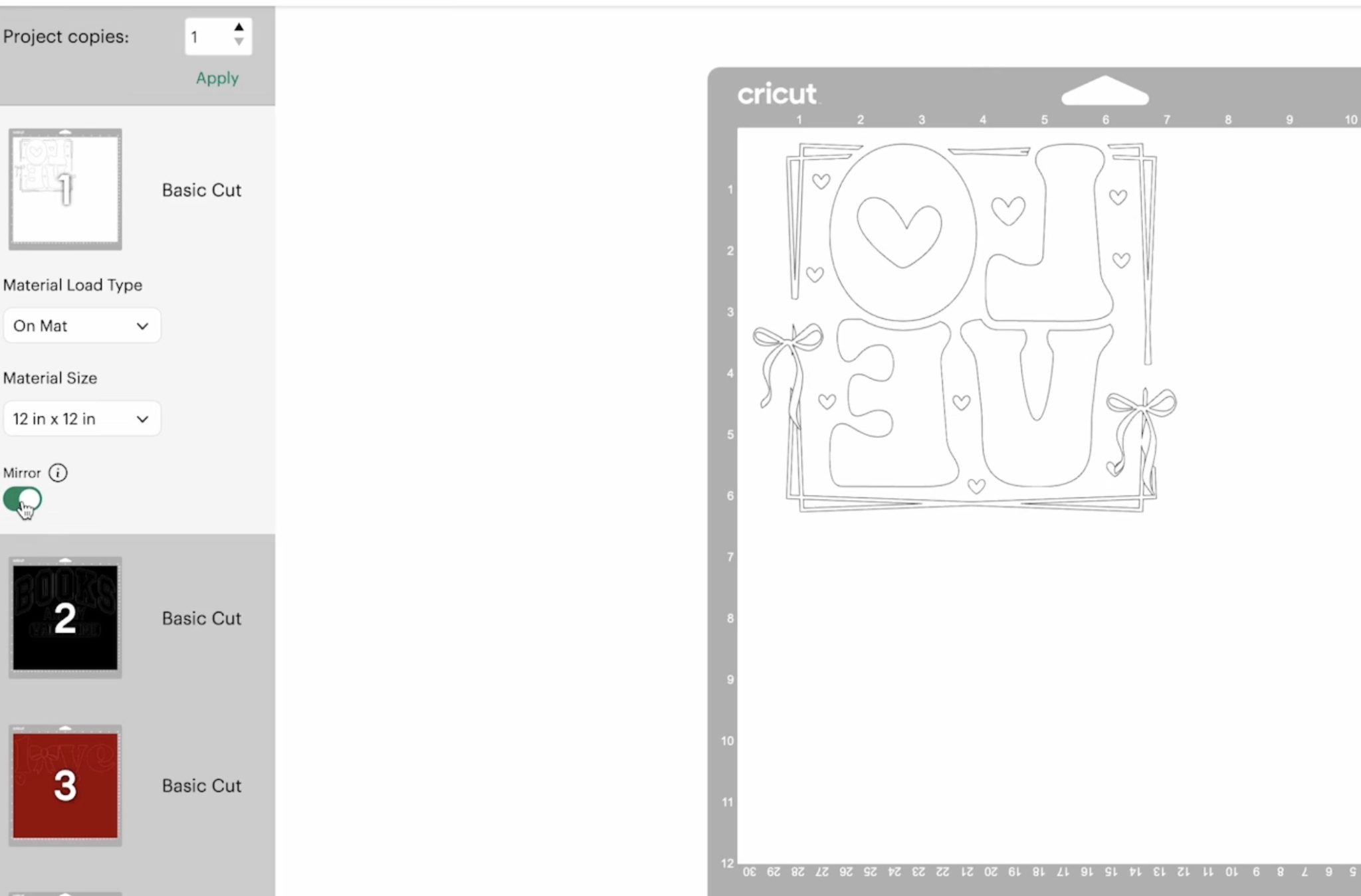 Don't forget to mirror the design.