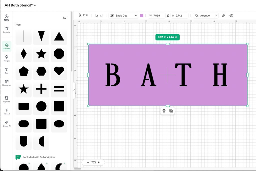 Rectangle added behind the text