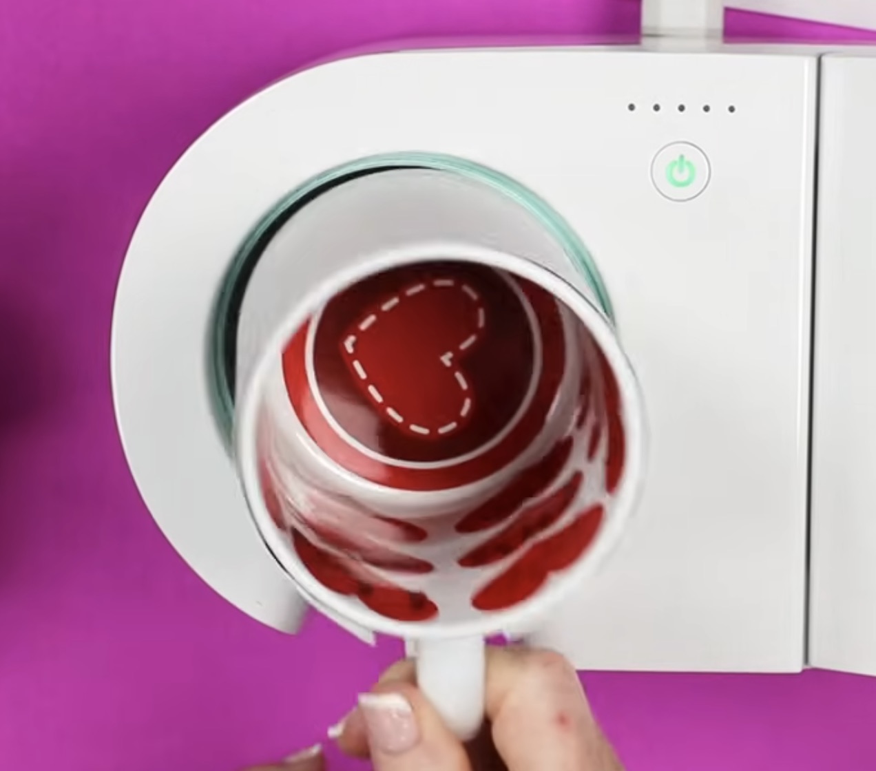 Place mug in Cricut Mug Press.