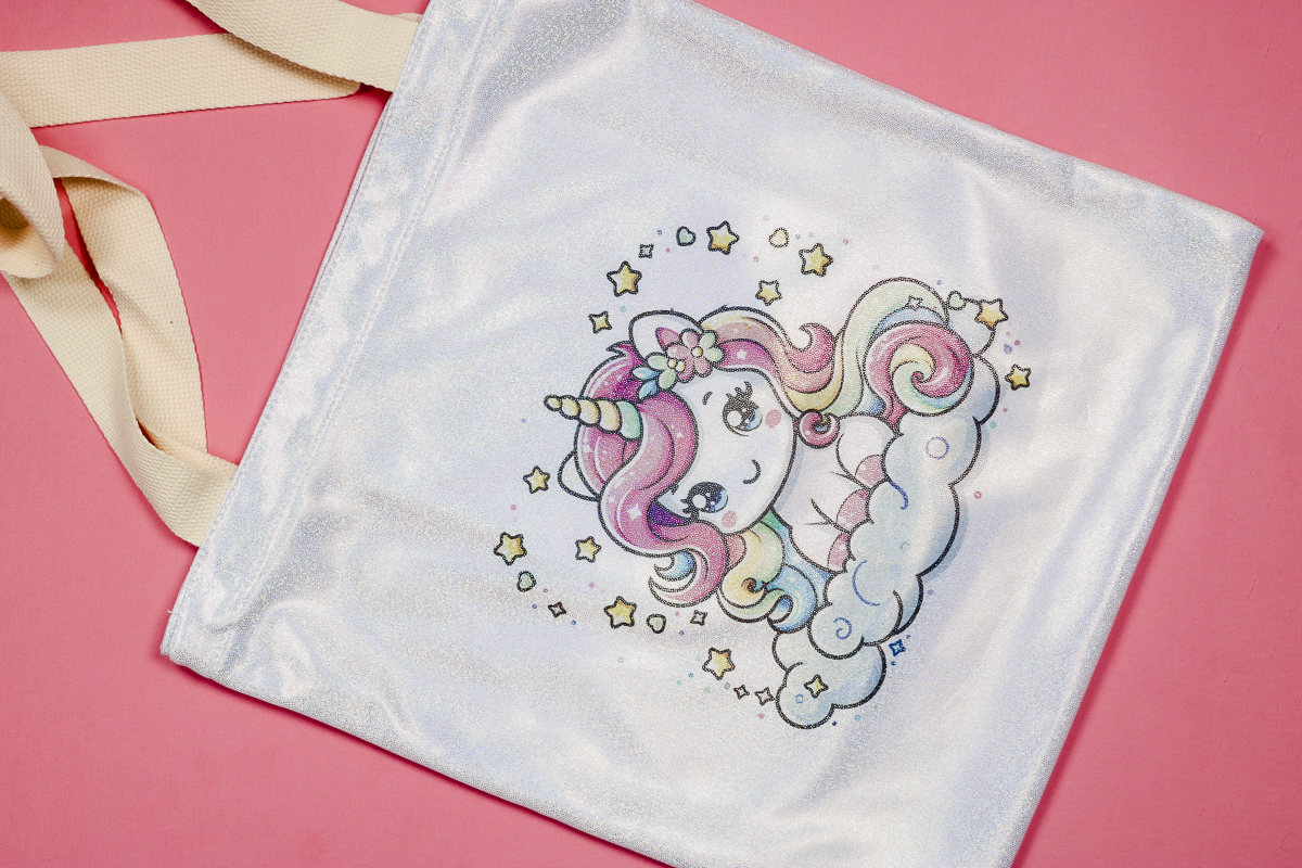 Glitter sublimation tote bag - finished.