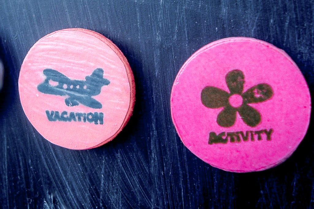 Finished magnets for calendar