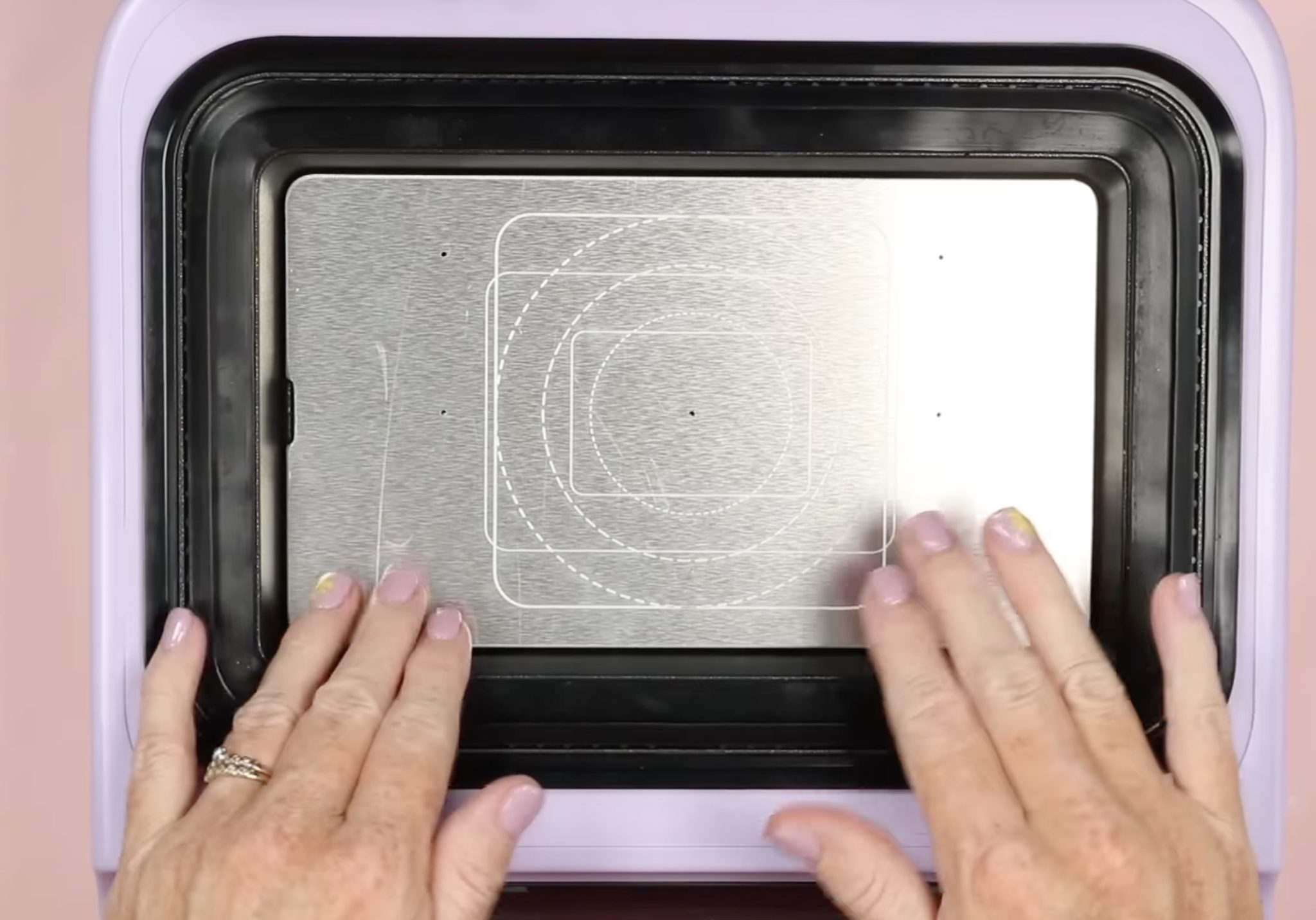 Flat Fixture in heat press.