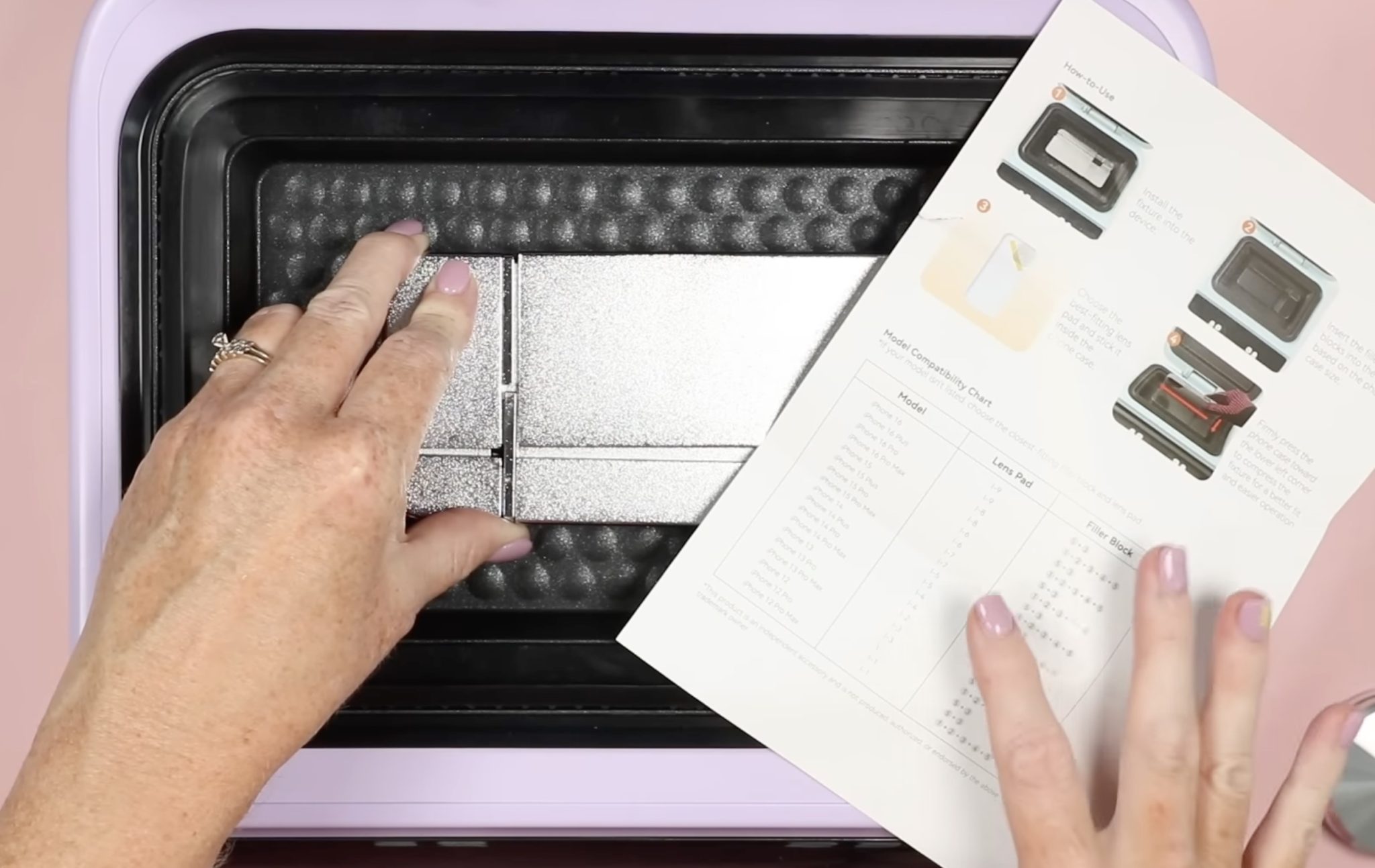 Add spacers to iPhone fixture.