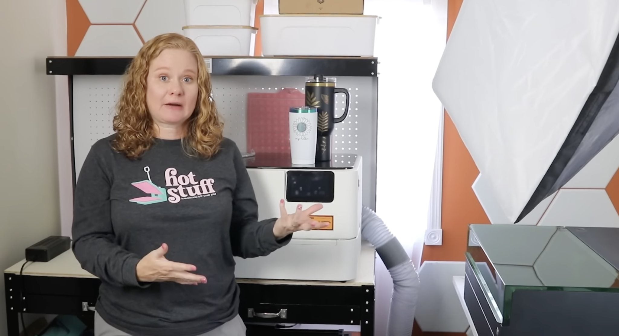 Tiny House Craft Studio laser room.