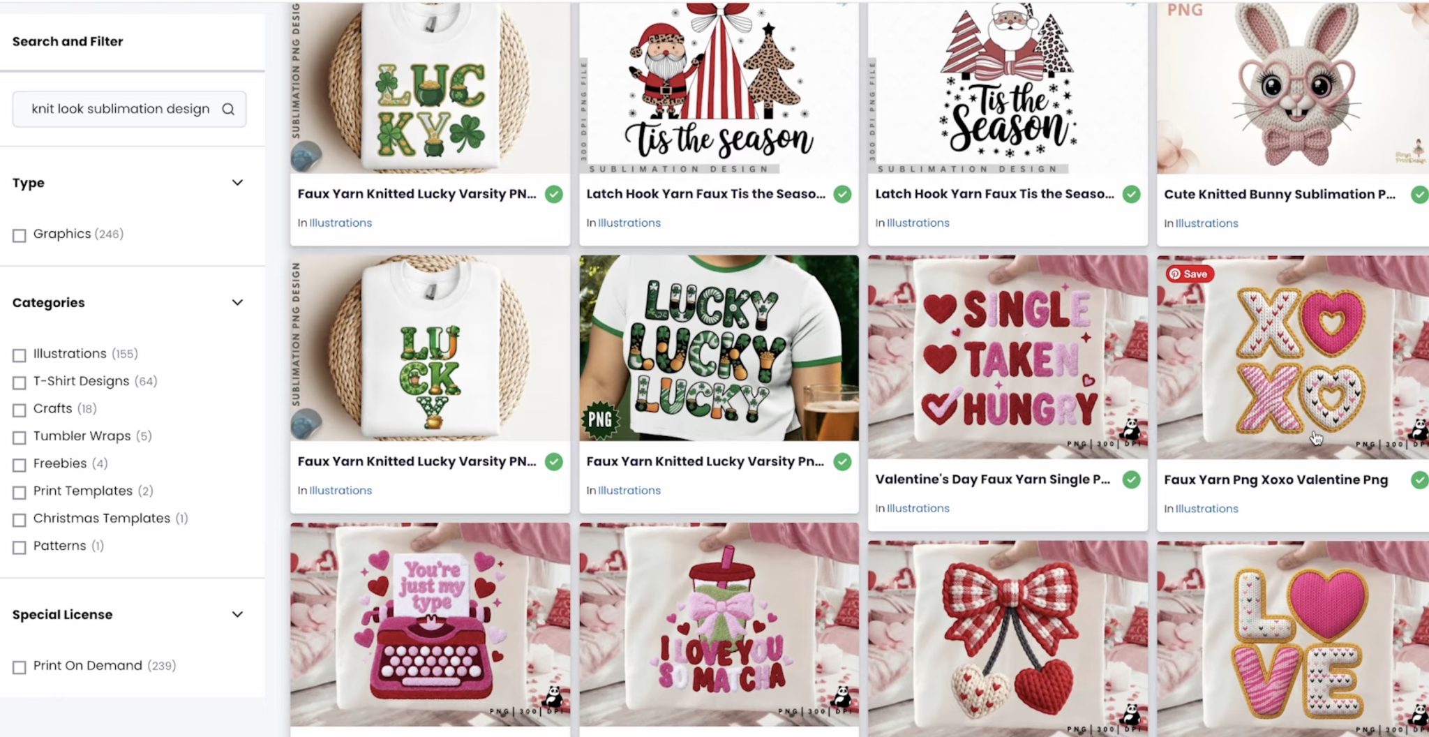 Knit look design search 1.