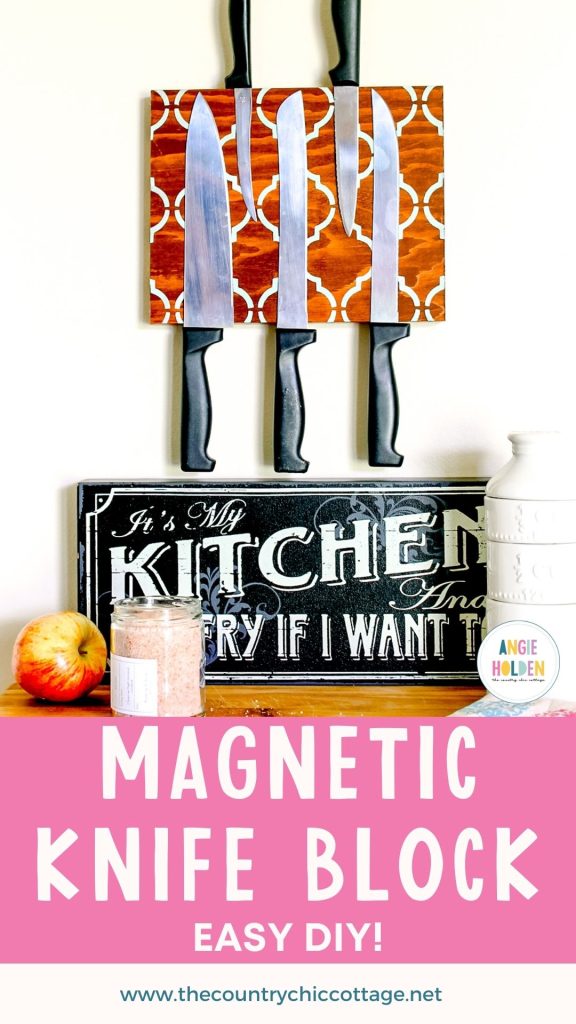 DIY magnetic knife block
