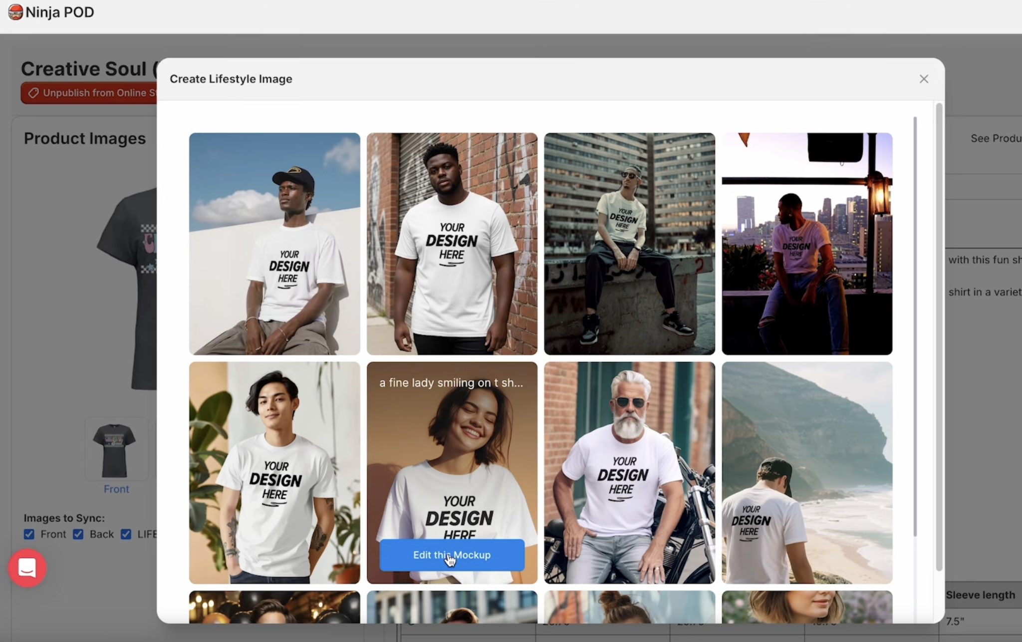 Choose mockup image.