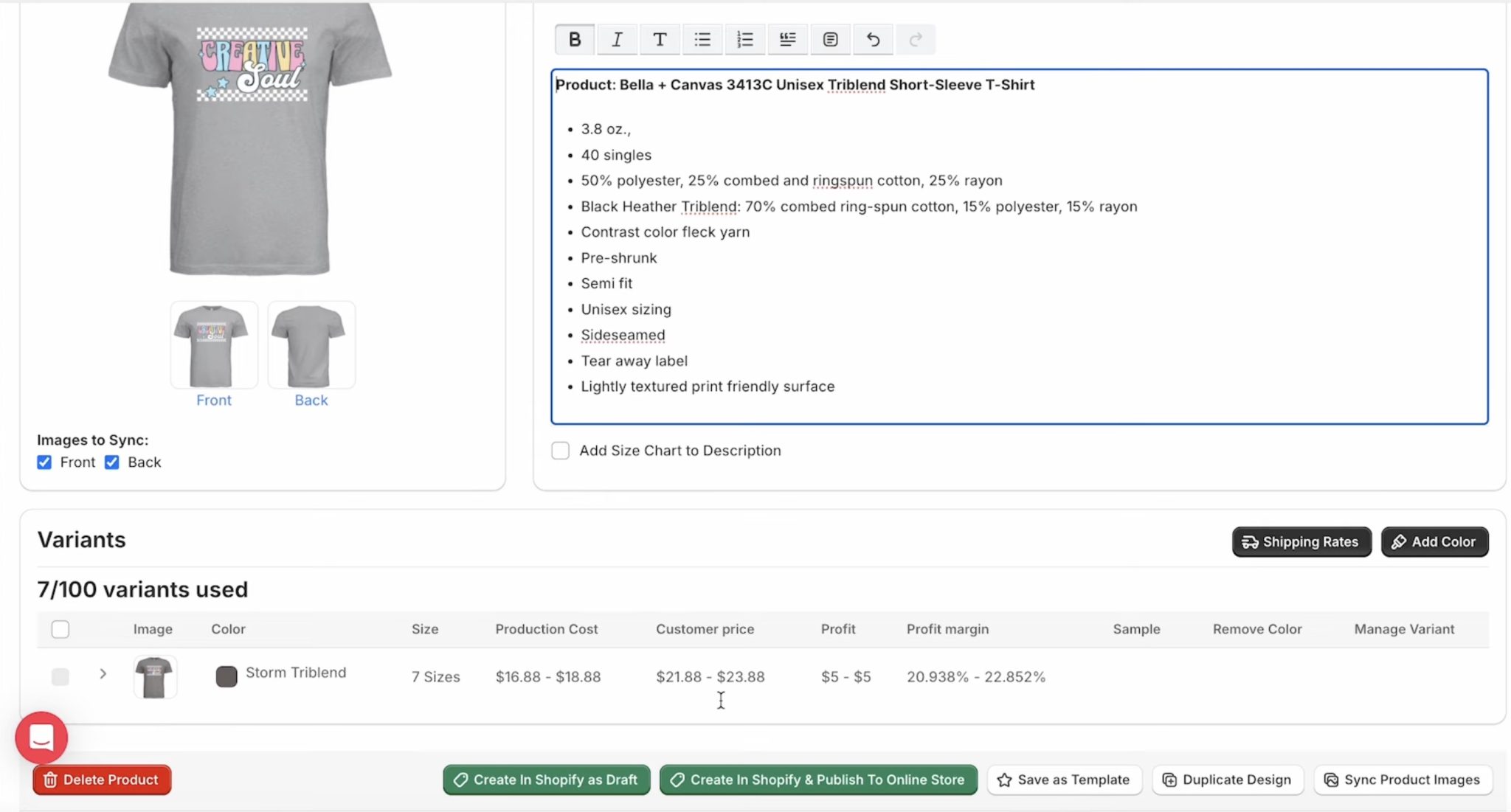 Adjust pricing on Ninja POD.