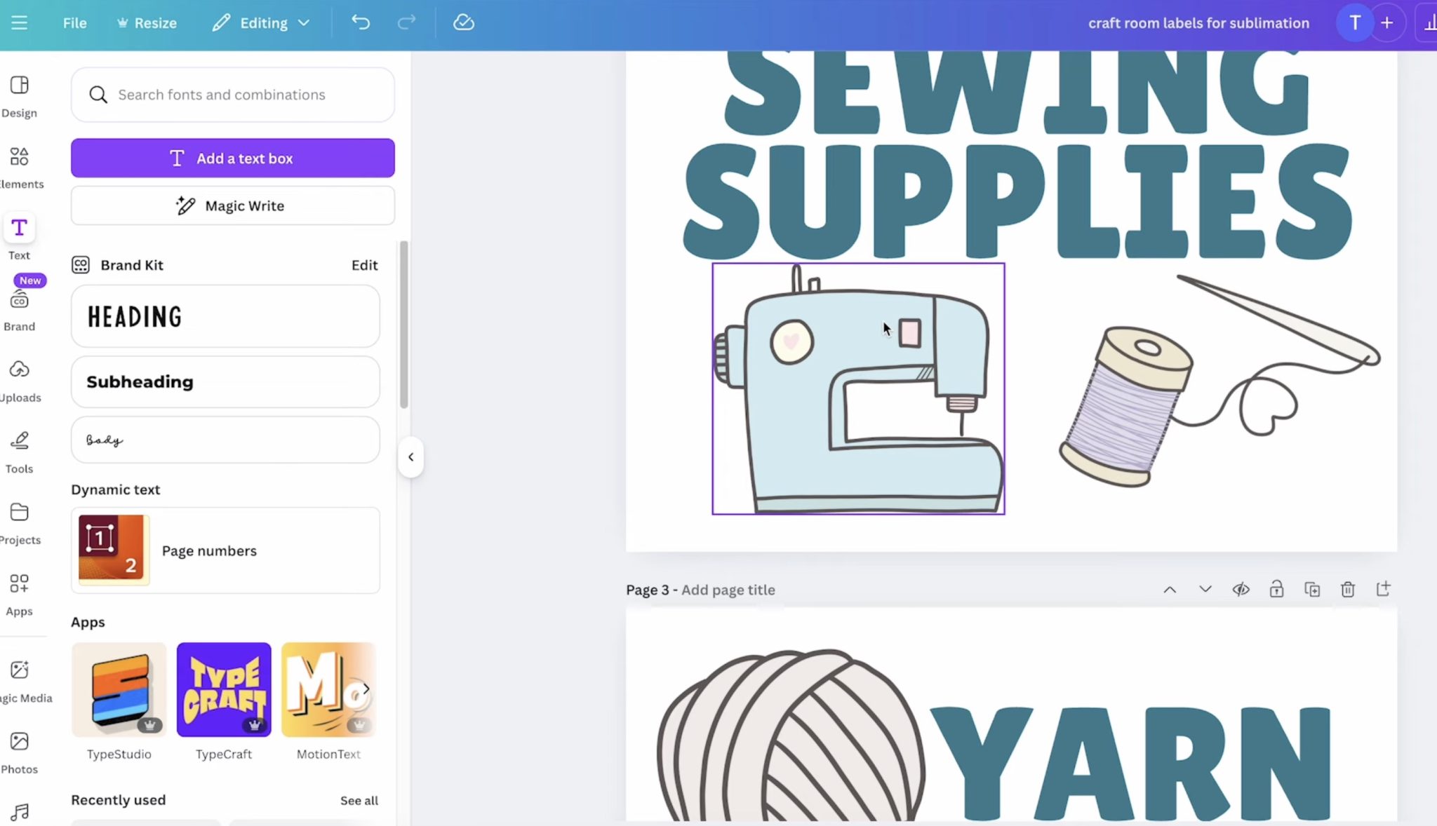 Edit designs in Canva.