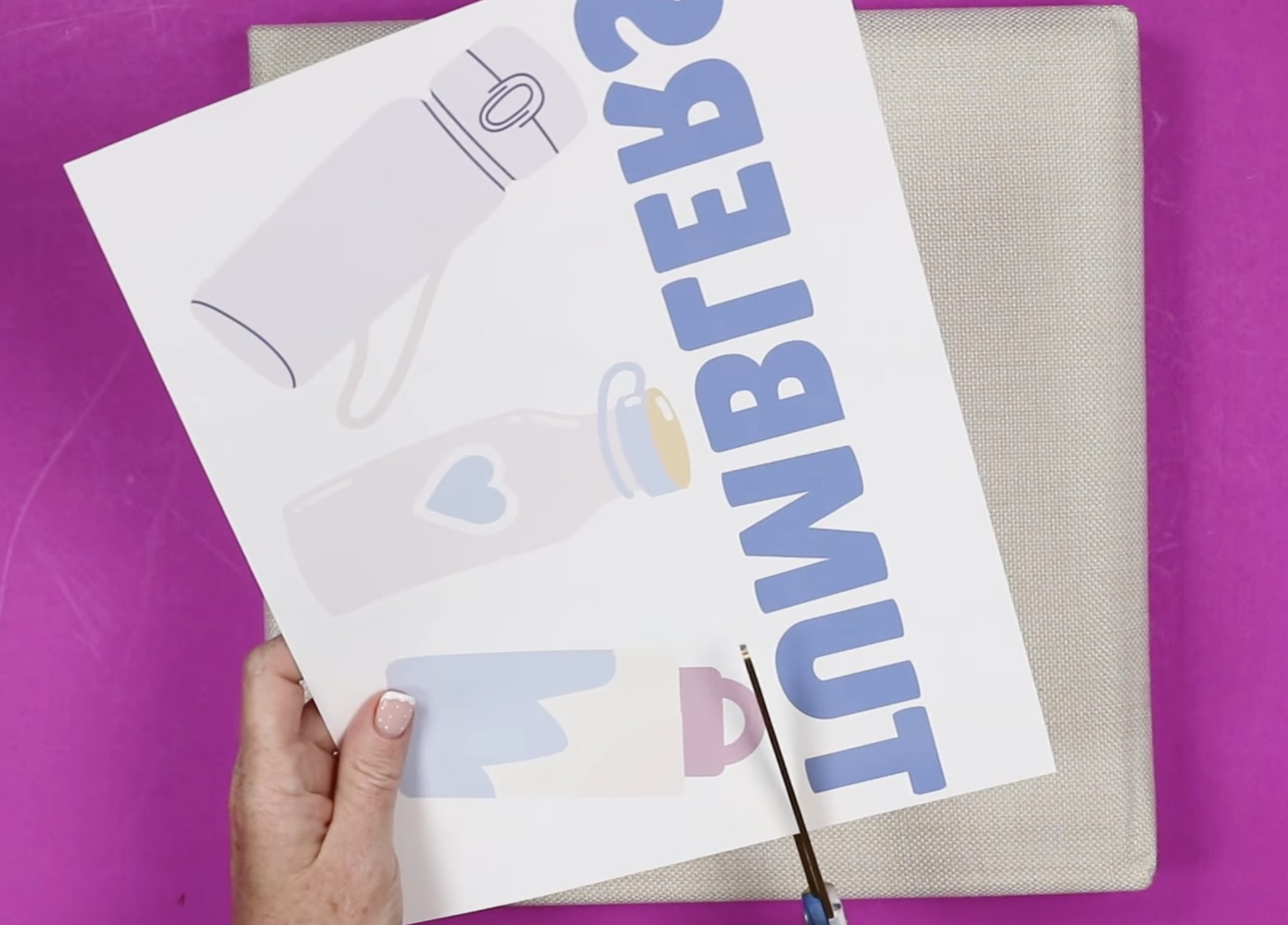 Trim print for sublimation organization bin lid.