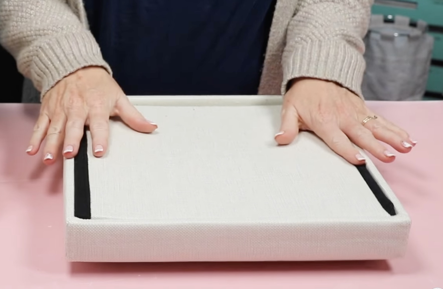 Sublimation organization bin out of packaging.