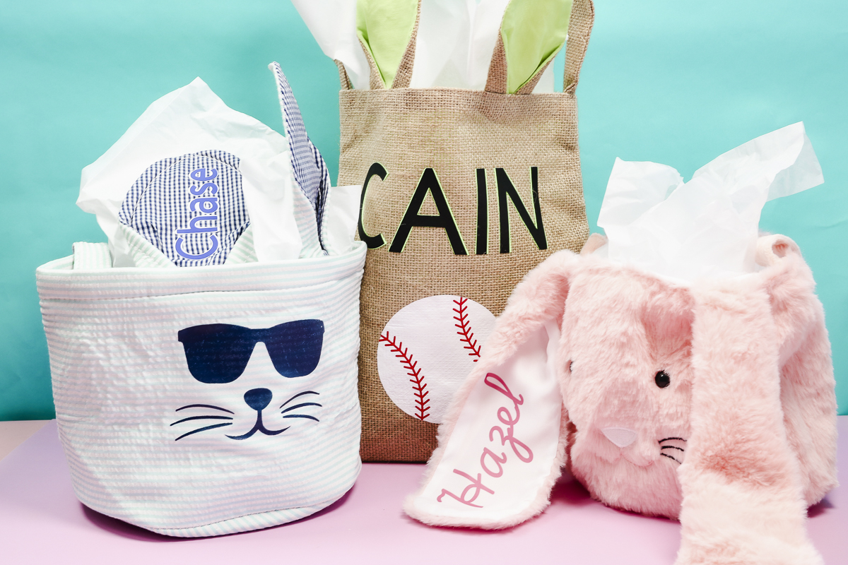 Finished custom Easter baskets 3 ways!