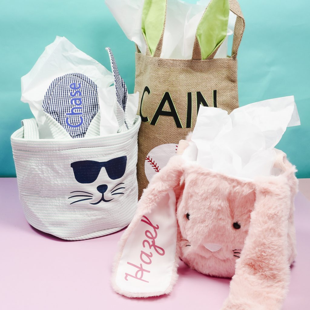 Finished custom Easter baskets.