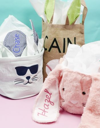 Finished custom Easter baskets.