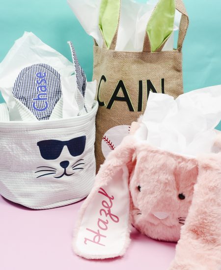 Finished custom Easter baskets.