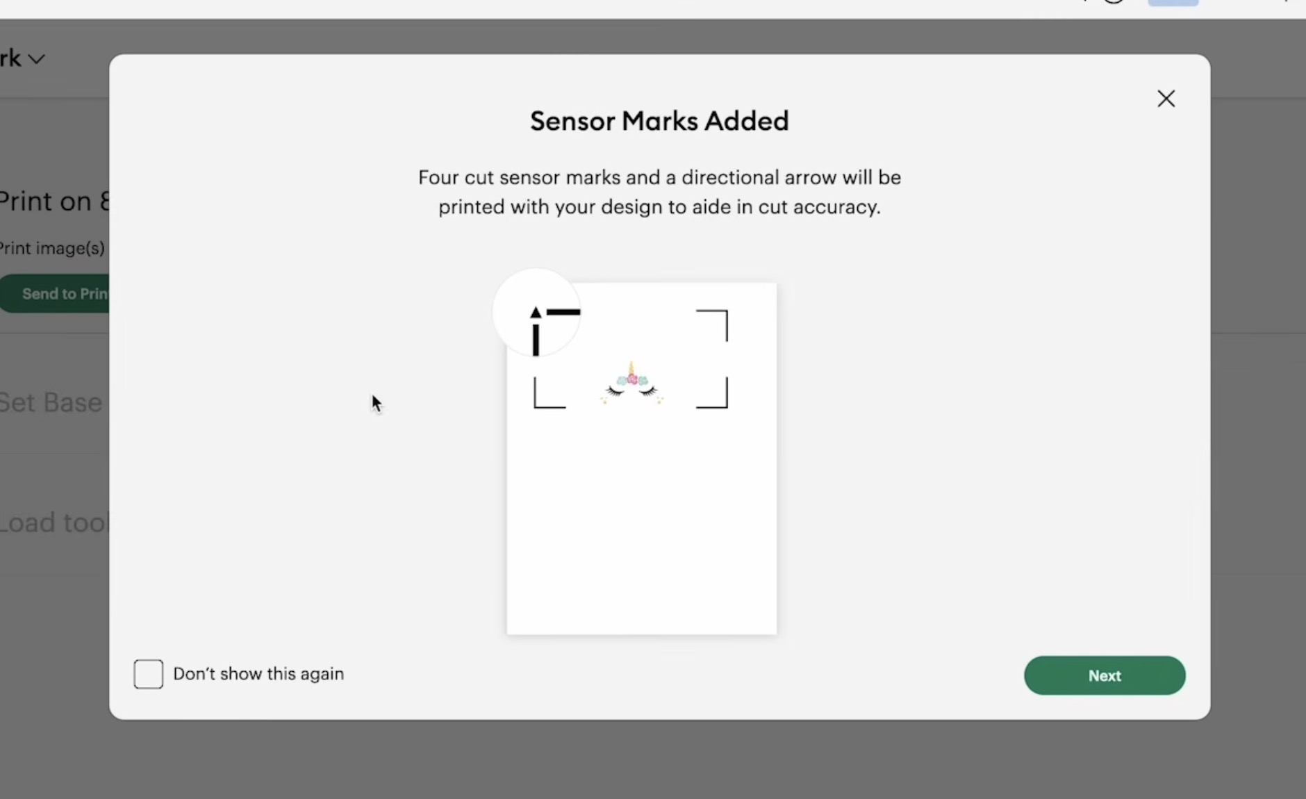 Print then Cut loading instructions.