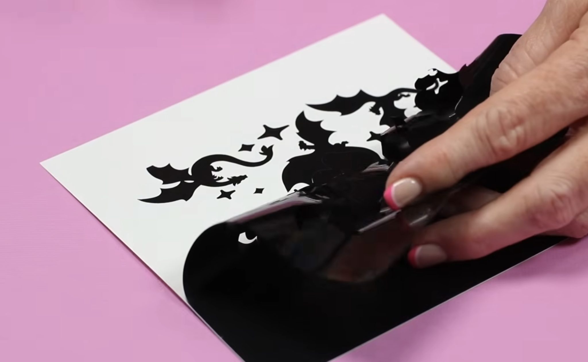 Weed away excess vinyl.