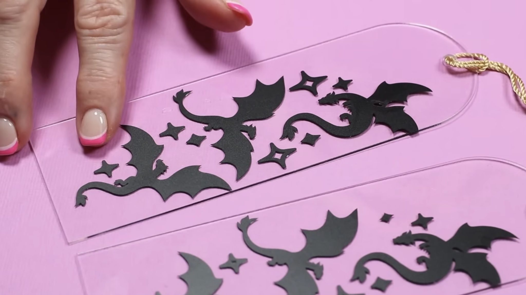 Finished acrylic bookmark.