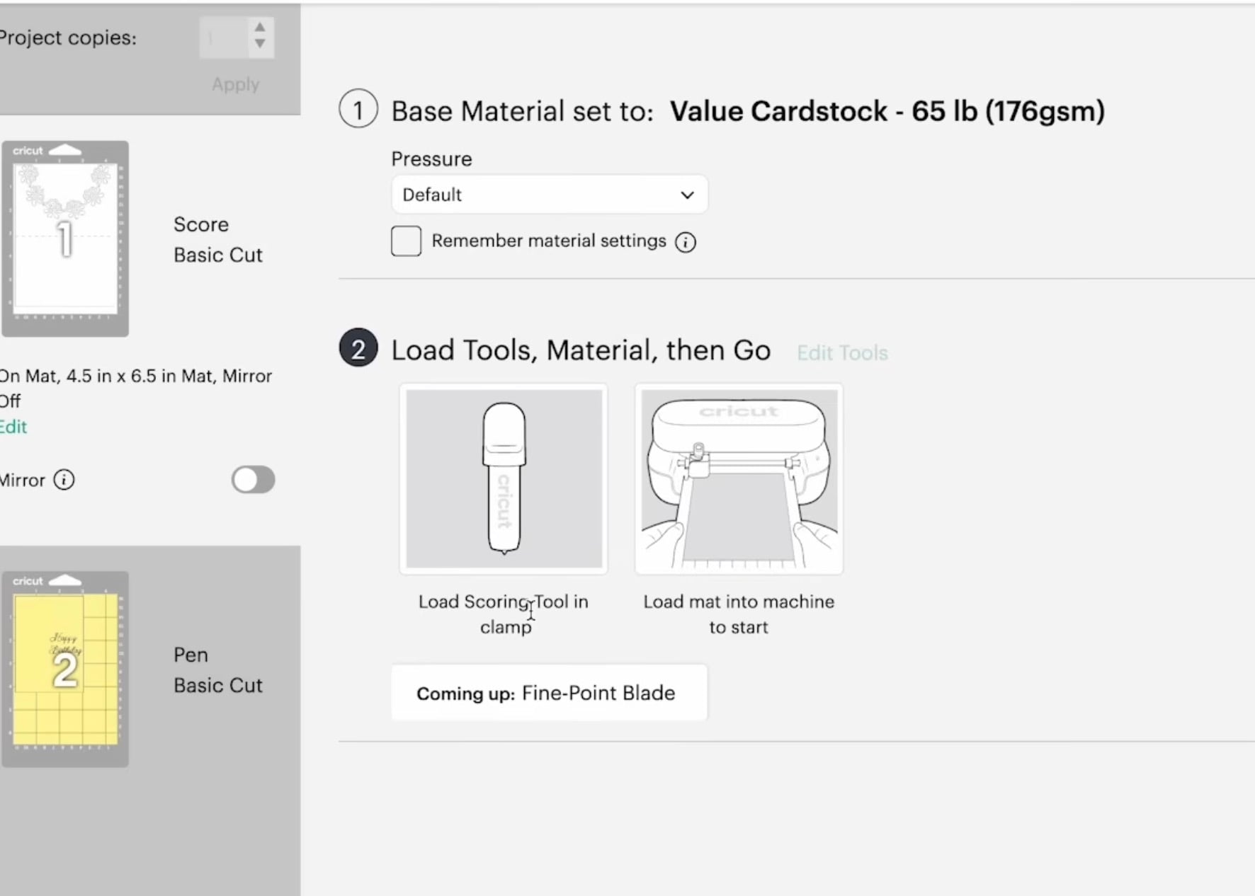 Follow the prompts in Design Space.