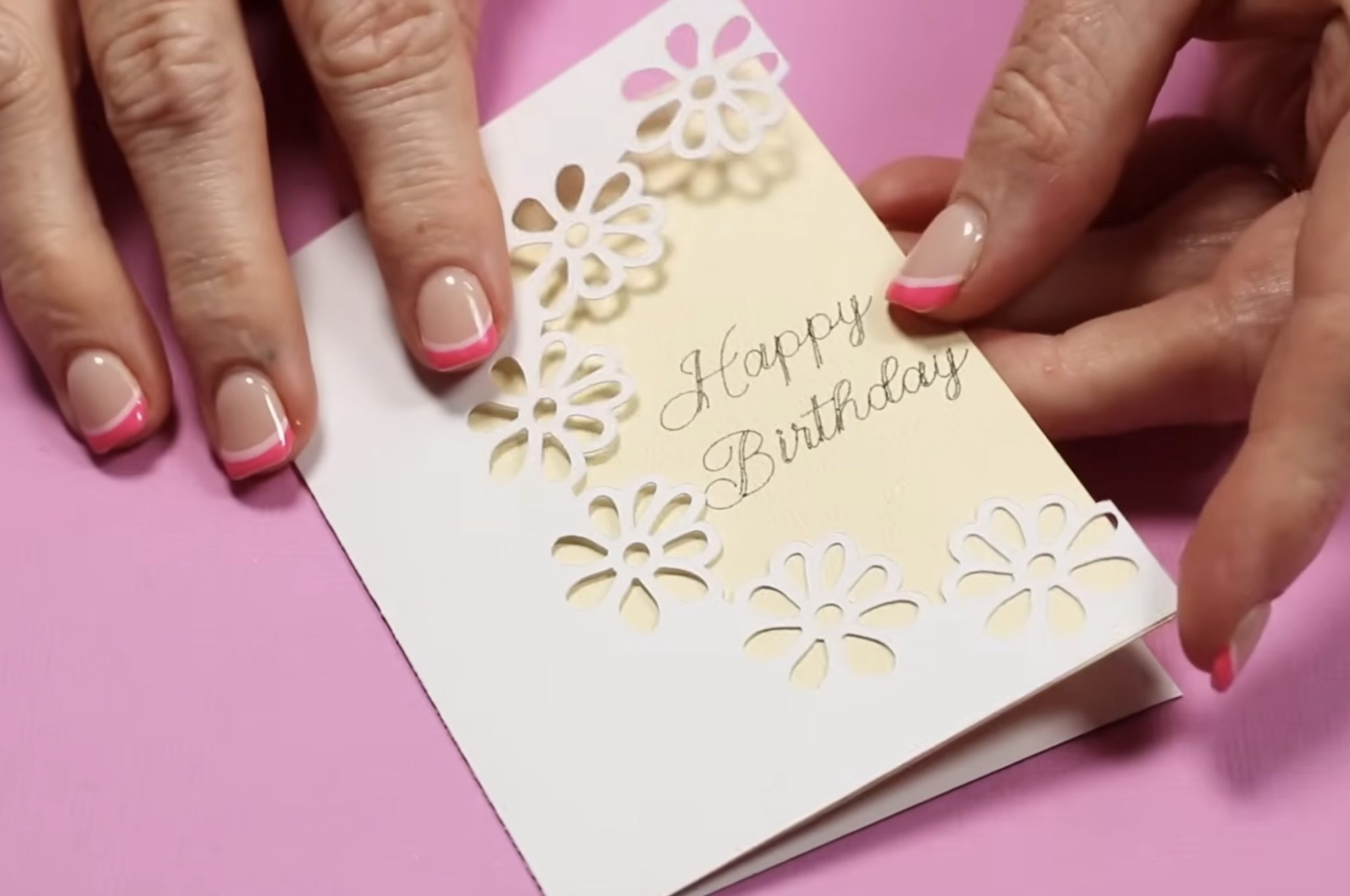 Finished folded card.