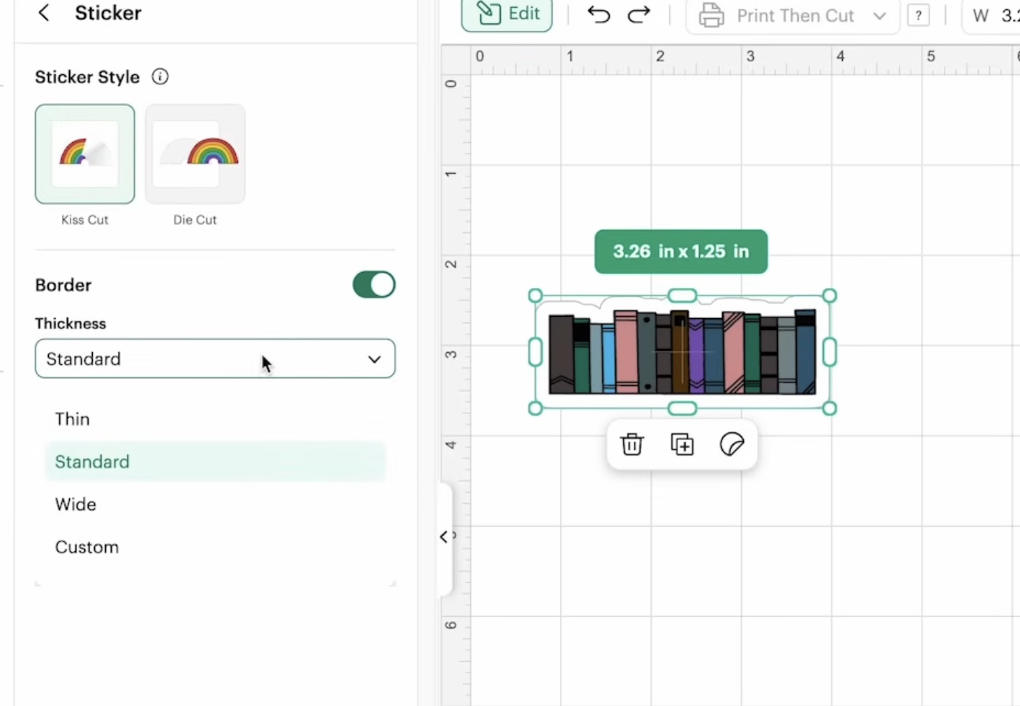 Edit offset thickness.