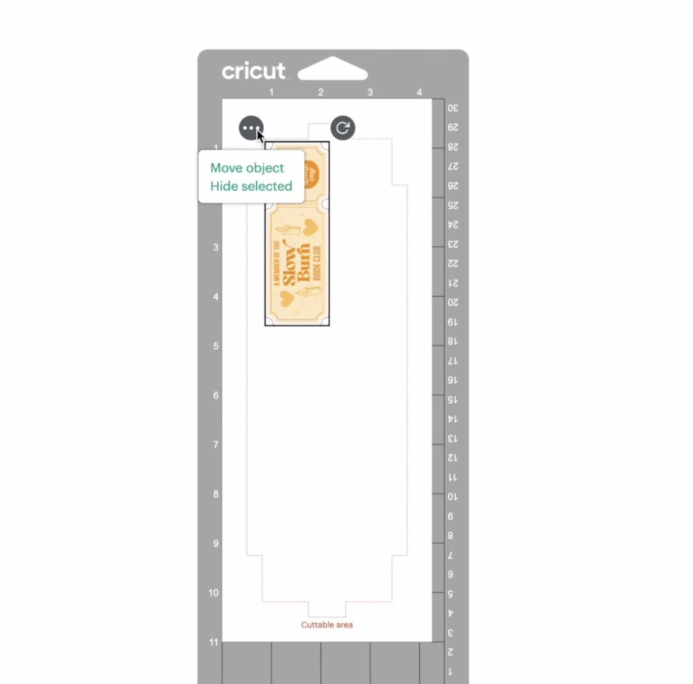 Move designs from mat to mat.