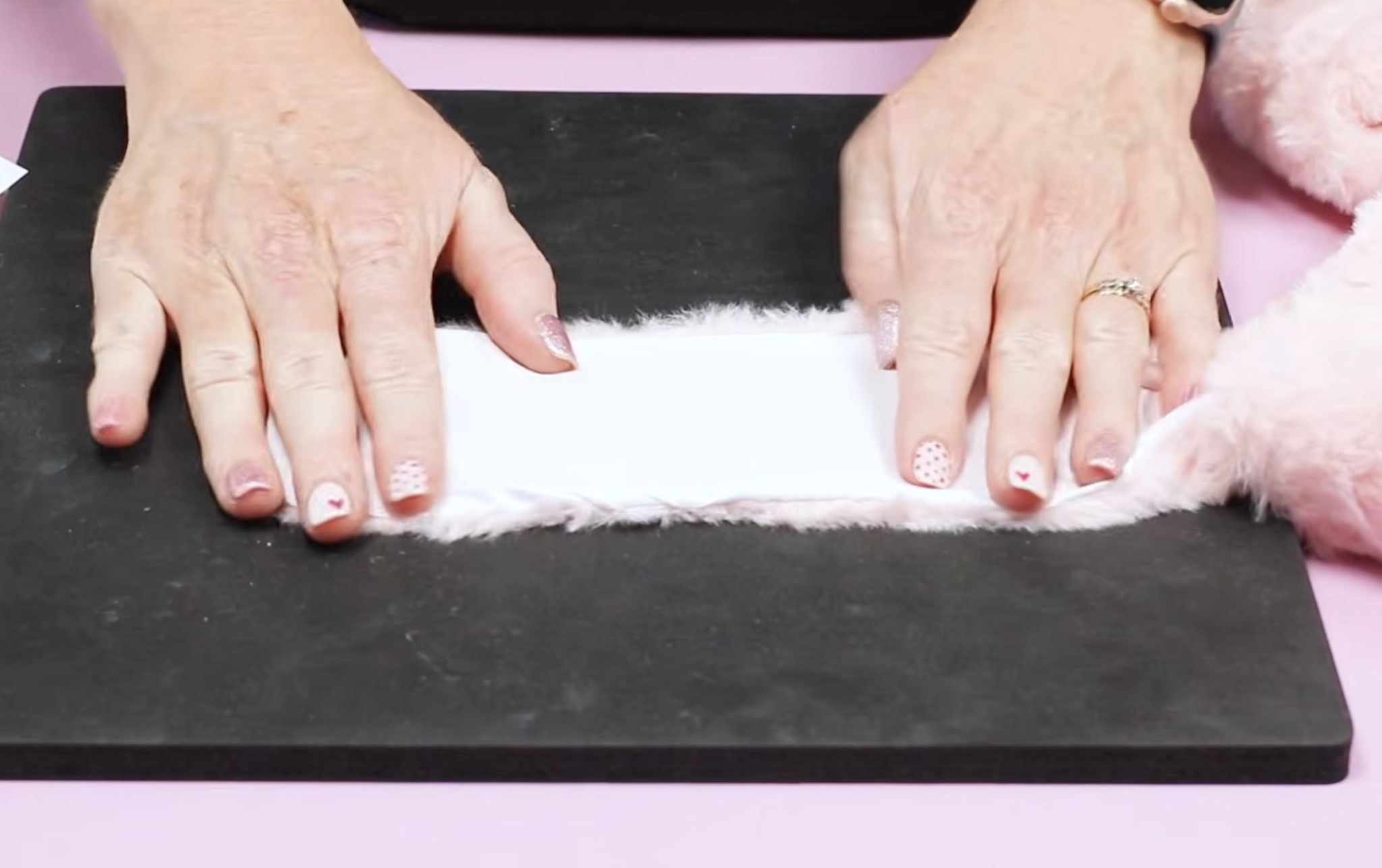 Smooth plush Easter bunny ear.