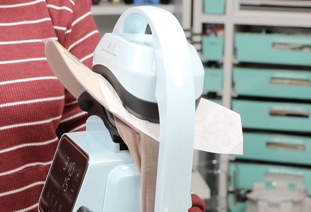 post press with butcher paper in hat press