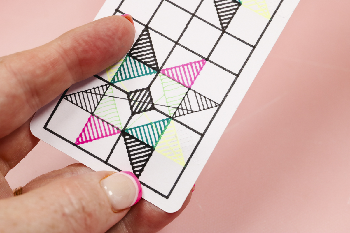 Close up of drag lines with Cricut Explore 5.