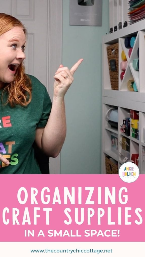 organizing craft supplies in a small space