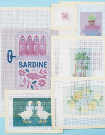 Finished sublimation needlepoint canvas.