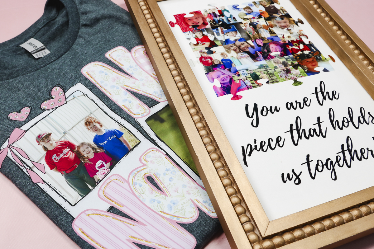 Close up of UV DTF and DTF photo projects.