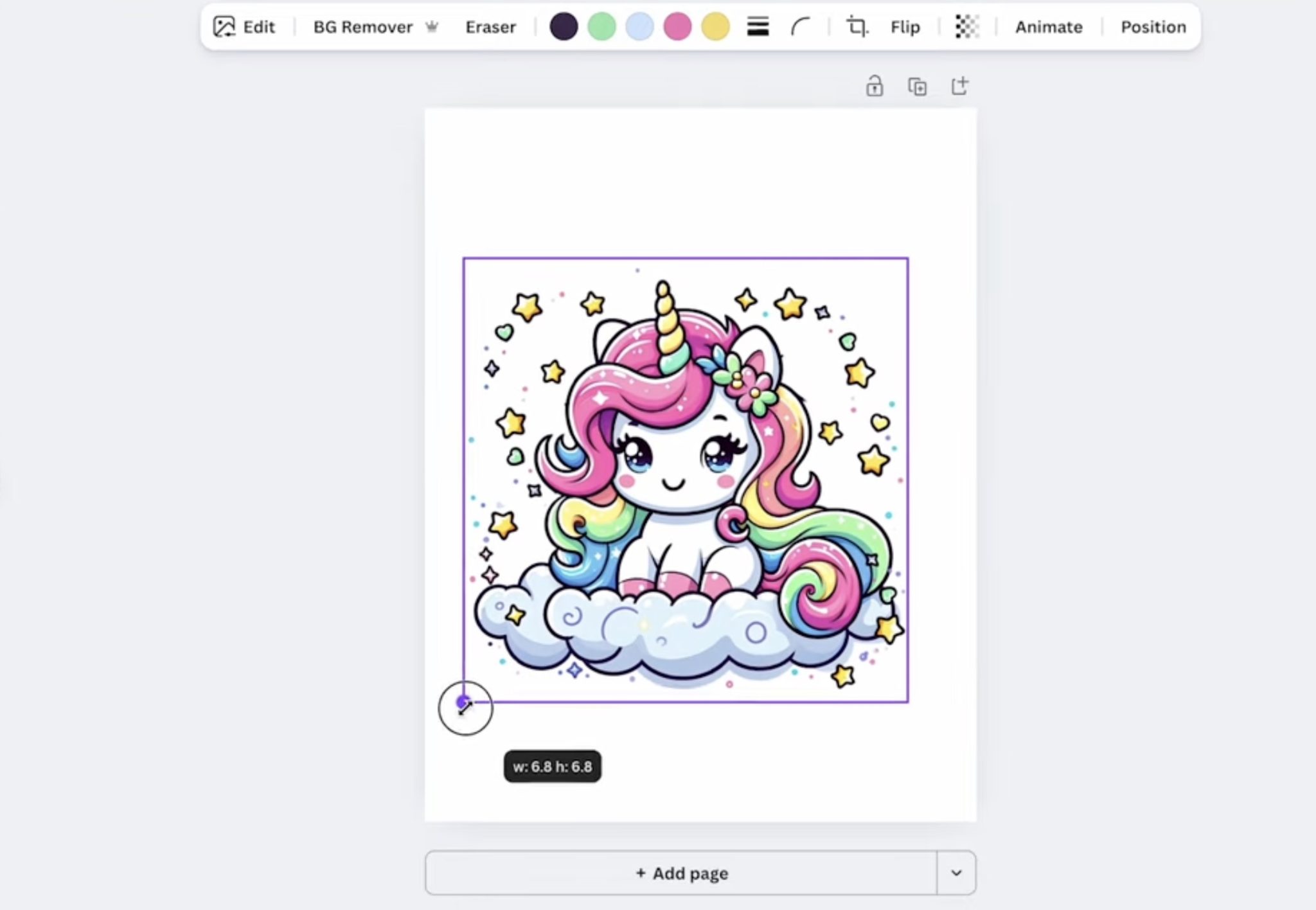 Glitter sublimation design in Canva.