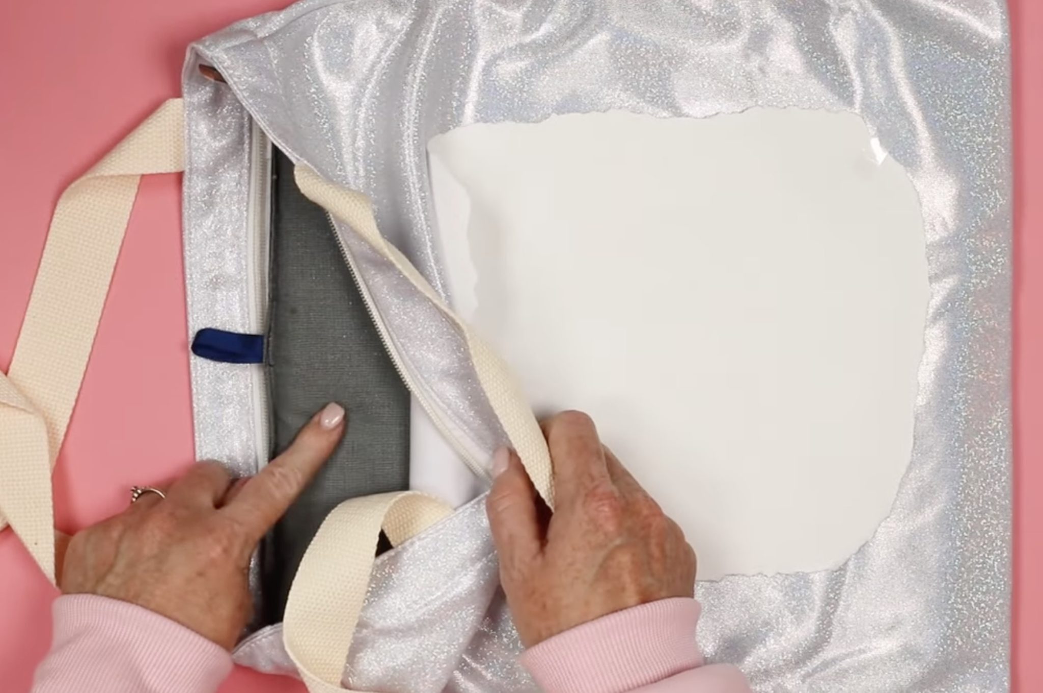 Cover the pressing pillow with protective paper.