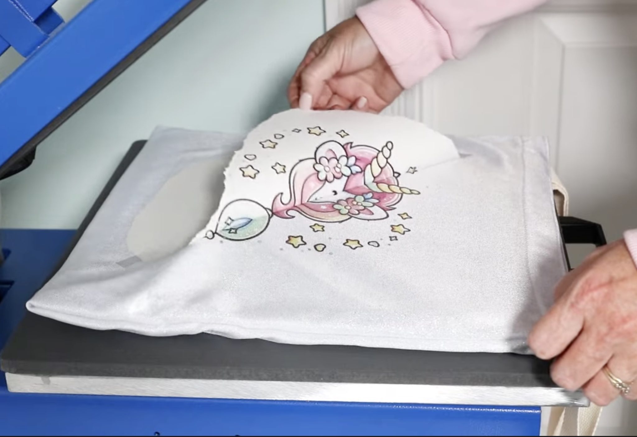 Remove sublimation paper.