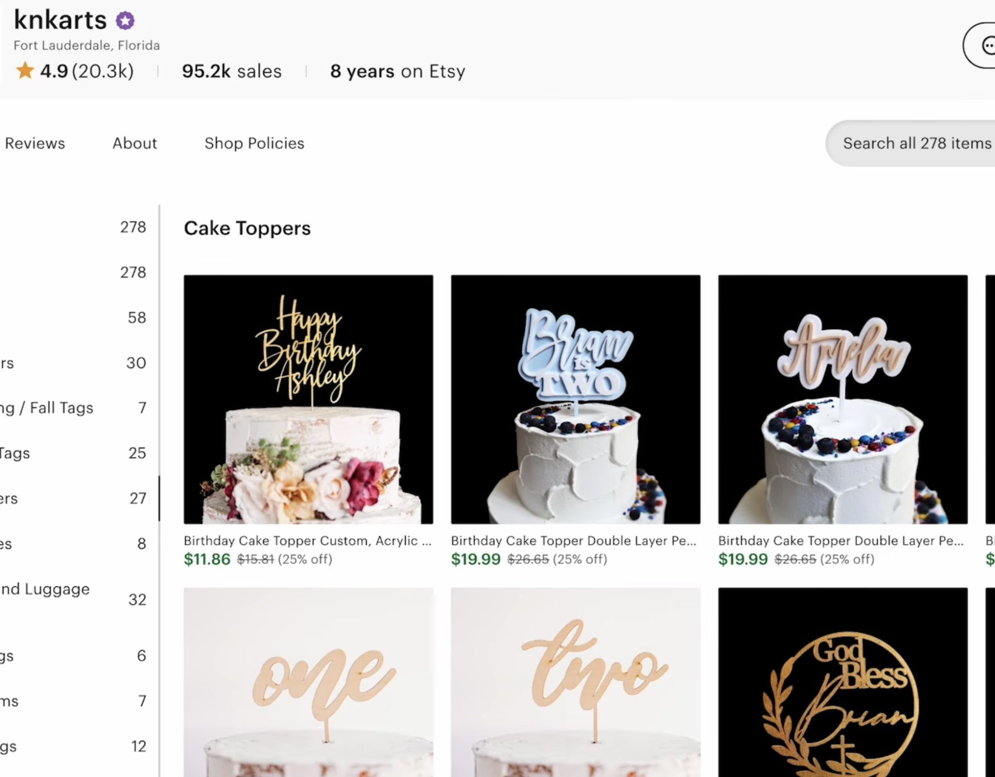 Laser crafts that sell - cake toppers.