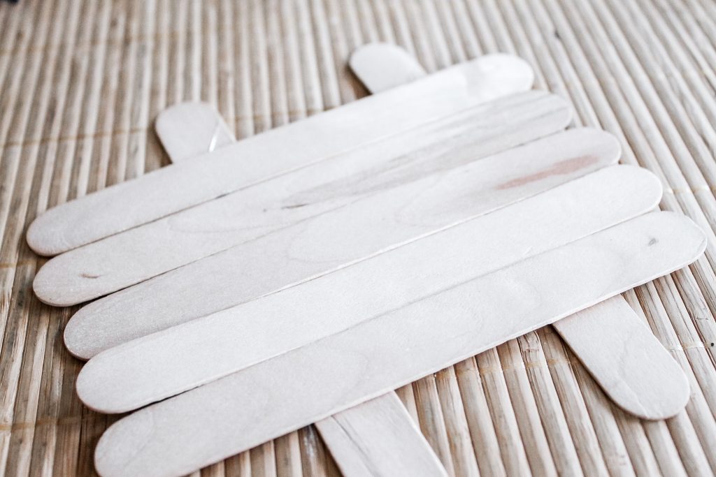 glued craft sticks