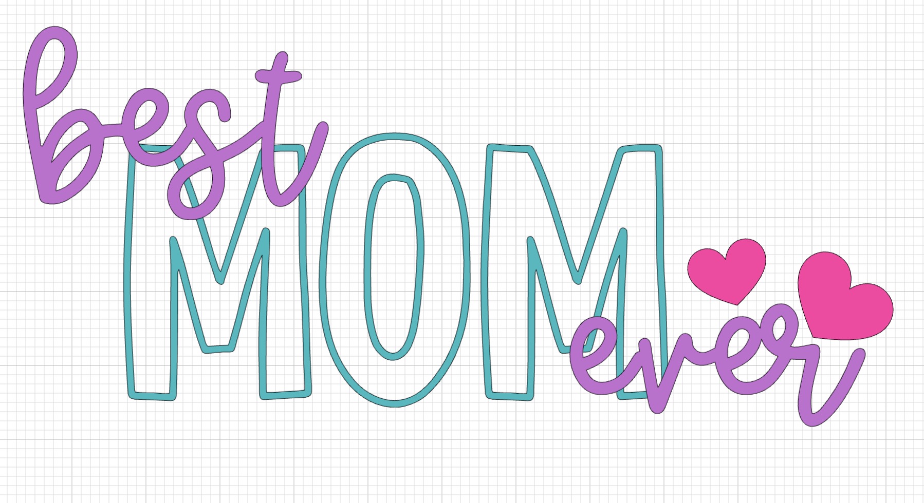 Best Mom Ever free SVG horizontal.