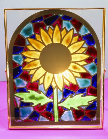 Finished Cricut stained glass project.
