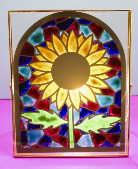 Finished Cricut stained glass project.
