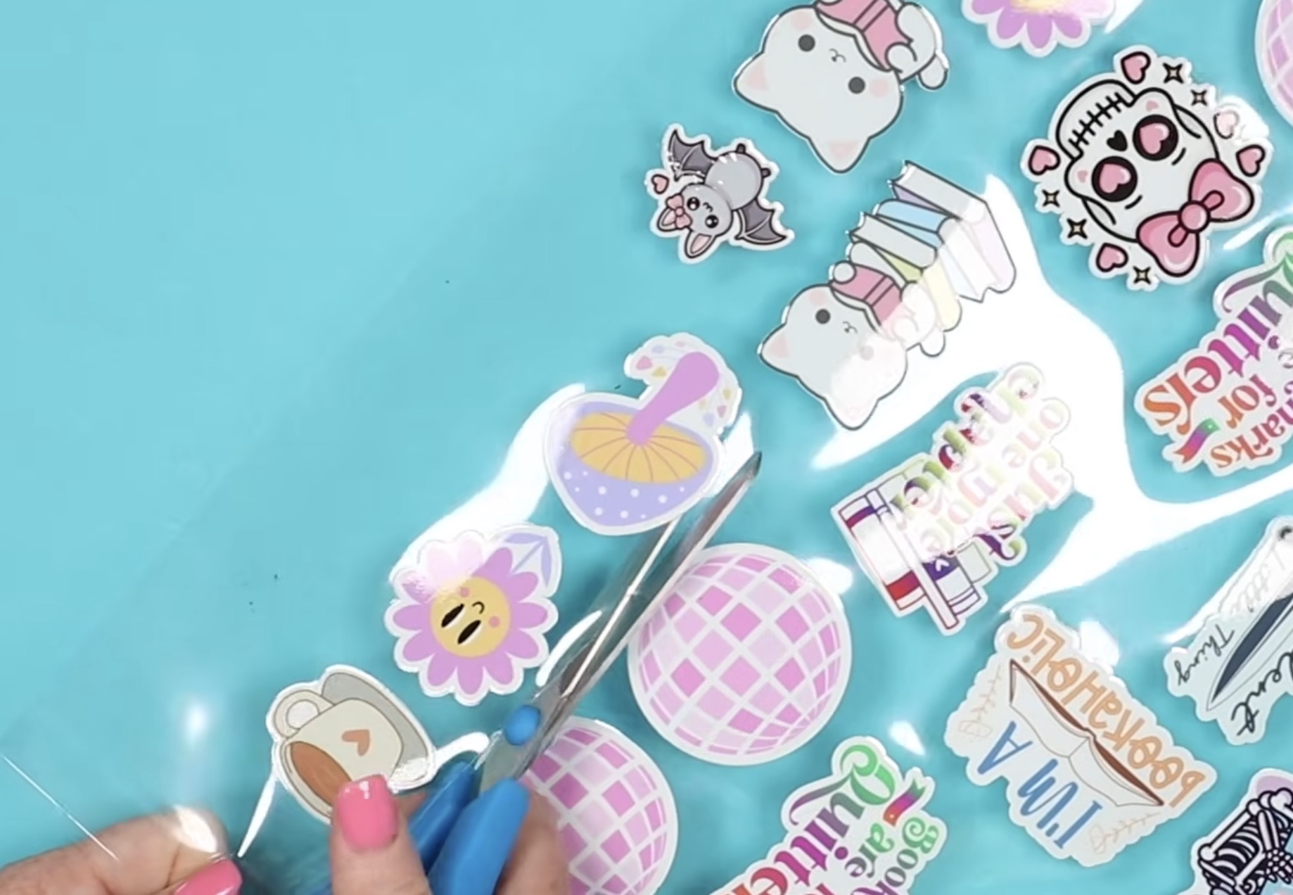 Cut apart the stickers.