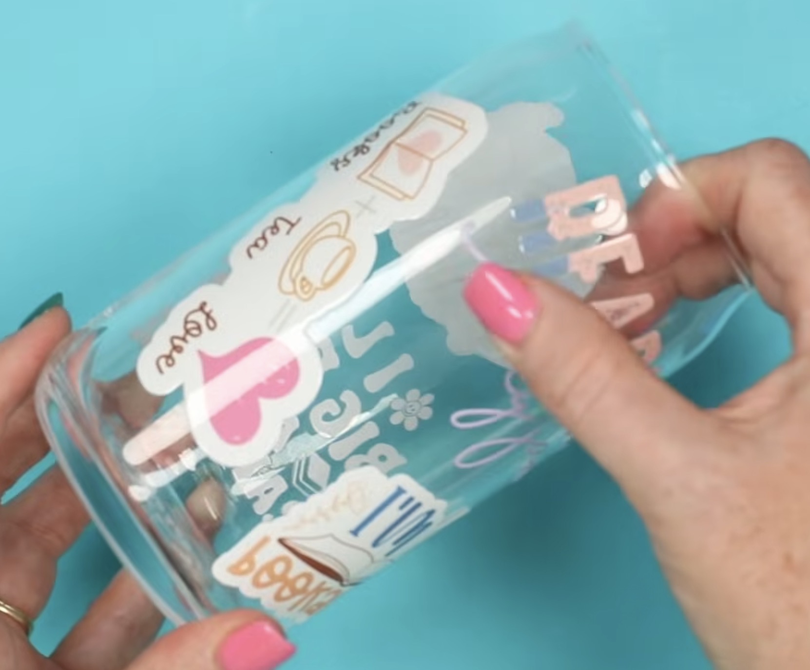 Rub out any bubbles with your finger.