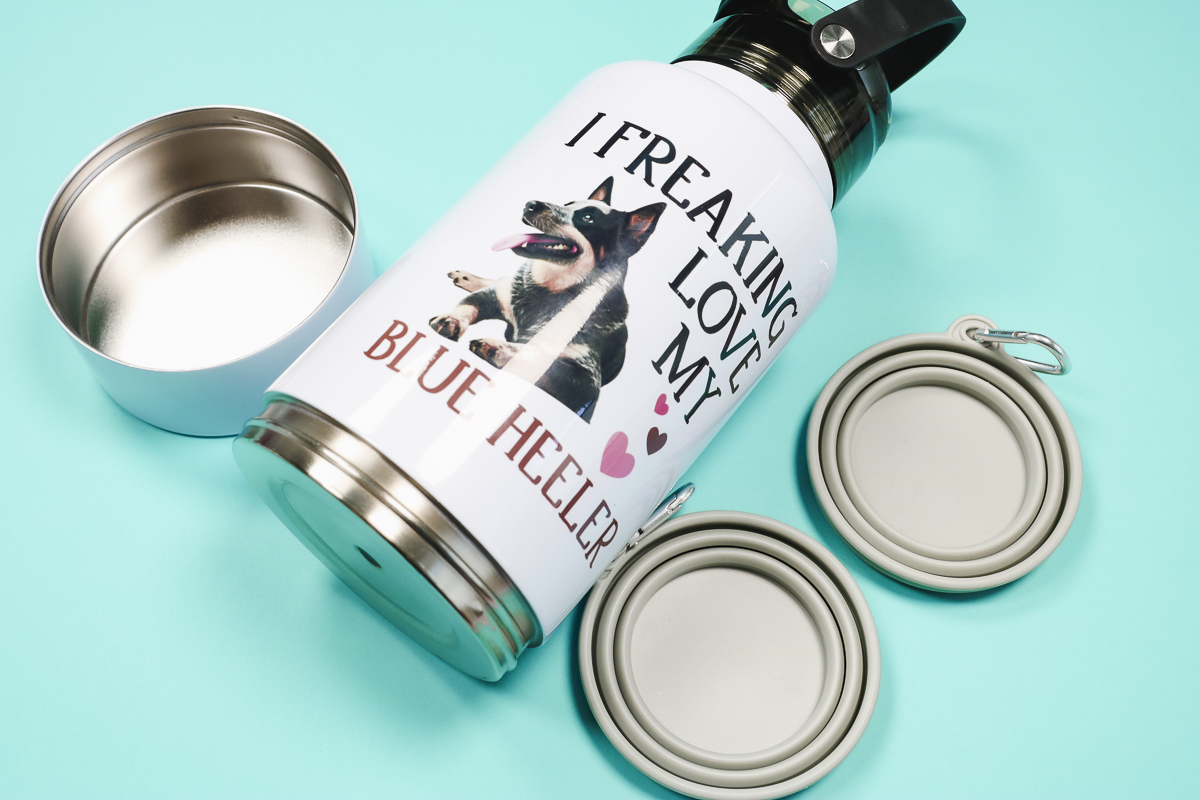 Finished sublimation pet tumbler.