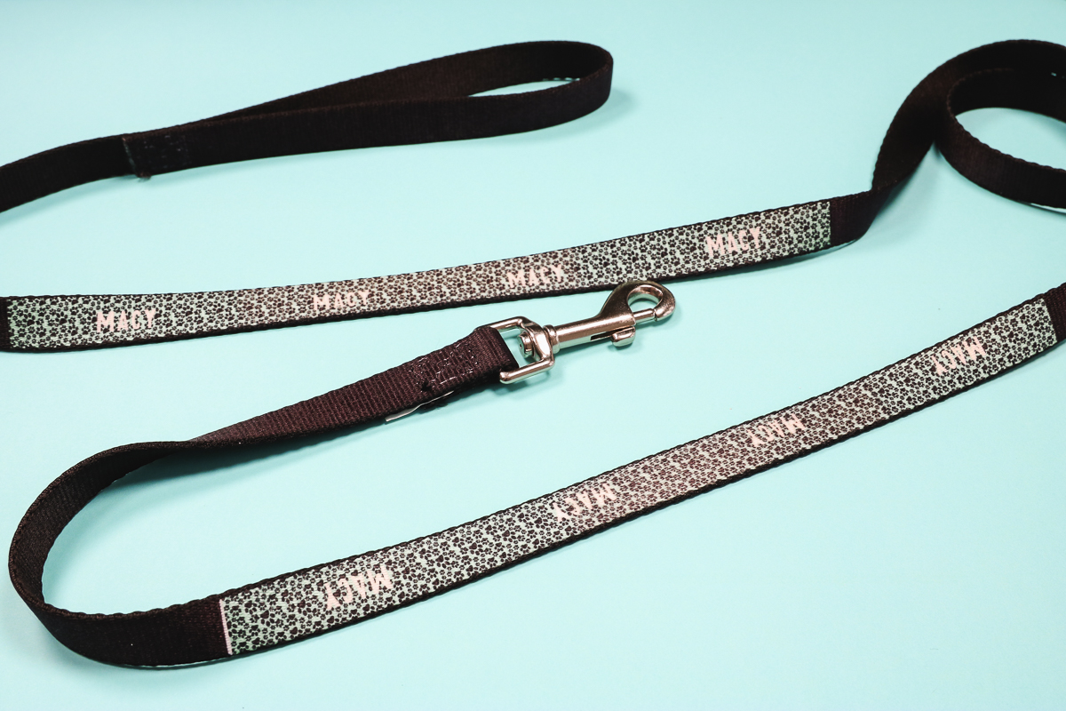 Finished sublimation pet leash.