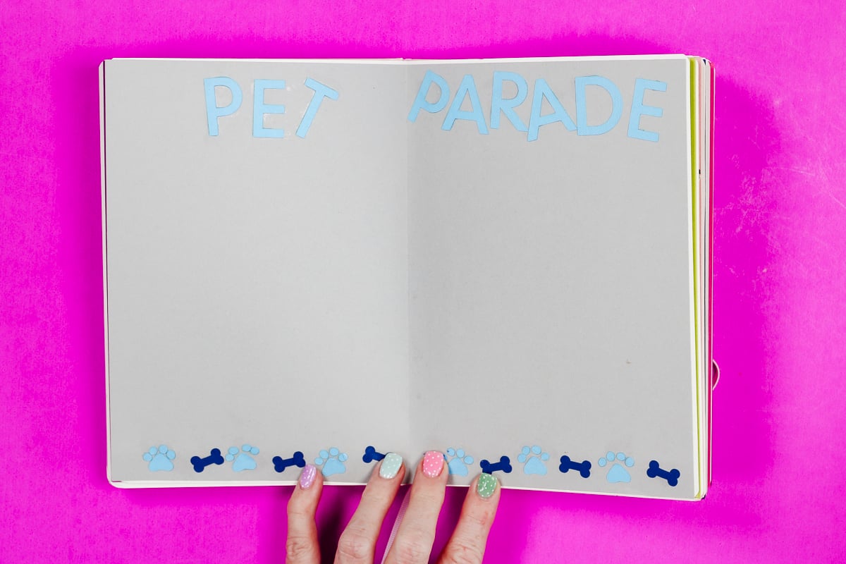 Pet parade traveling journal layout.