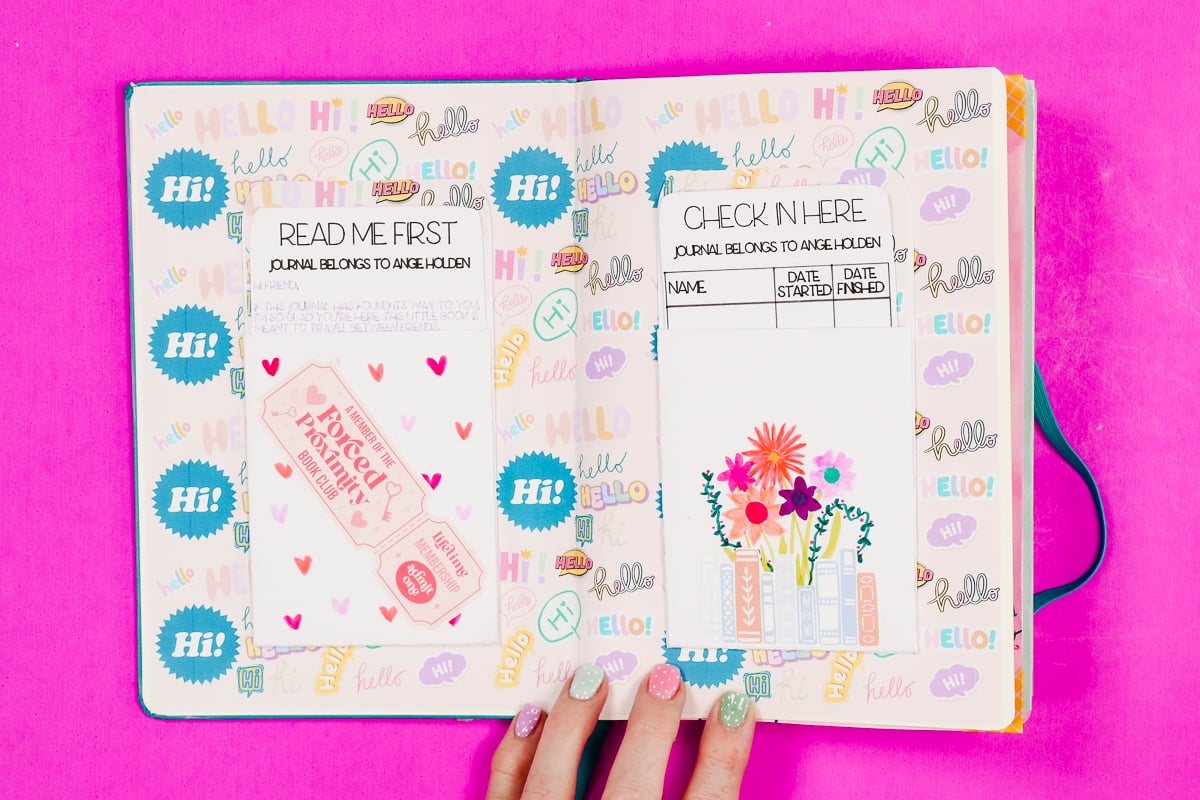 Pockets and notes added to junk journal pages.