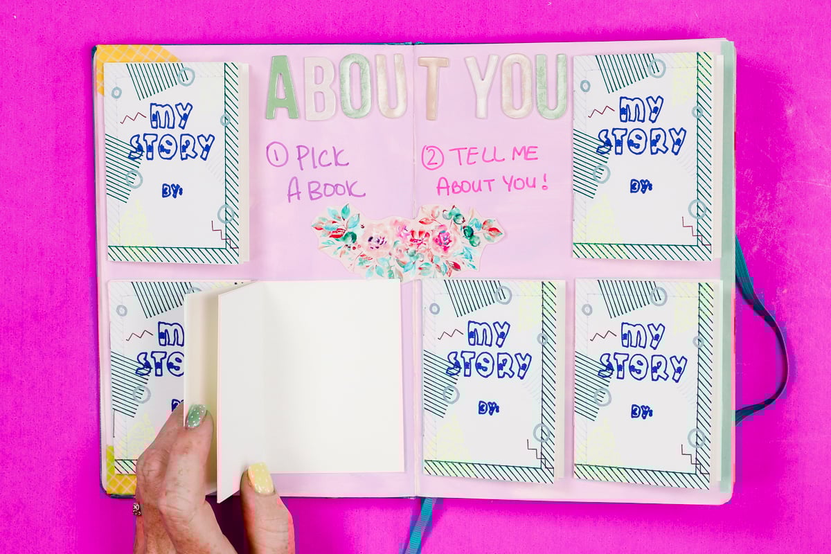 Add mini notebooks to layouts for more writing space.