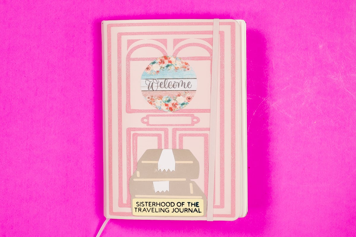 Home themed traveling junk journal cover.